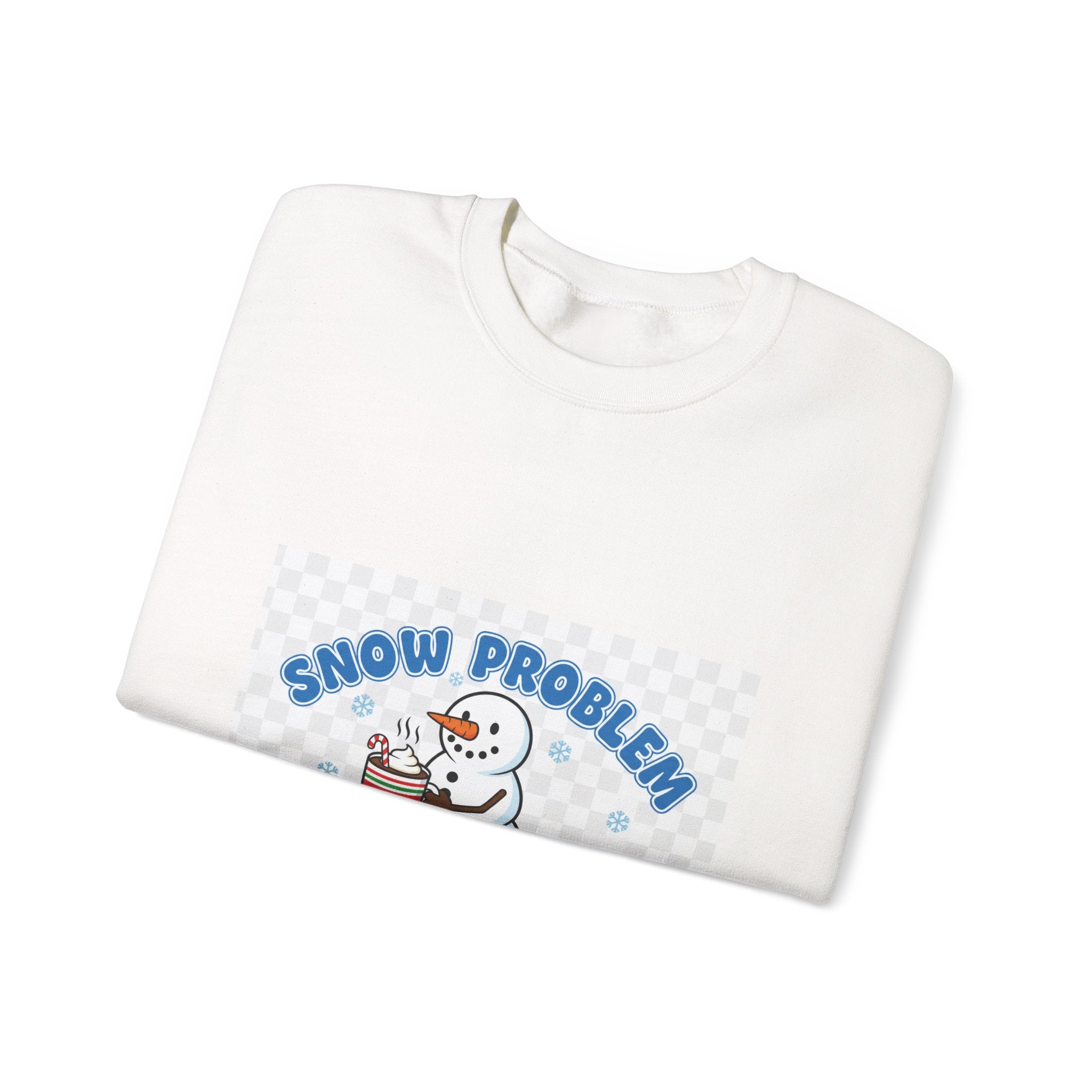 Snow Problem Crewneck Sweatshirt – Cute Snowman Winter Graphic - La magie de maman