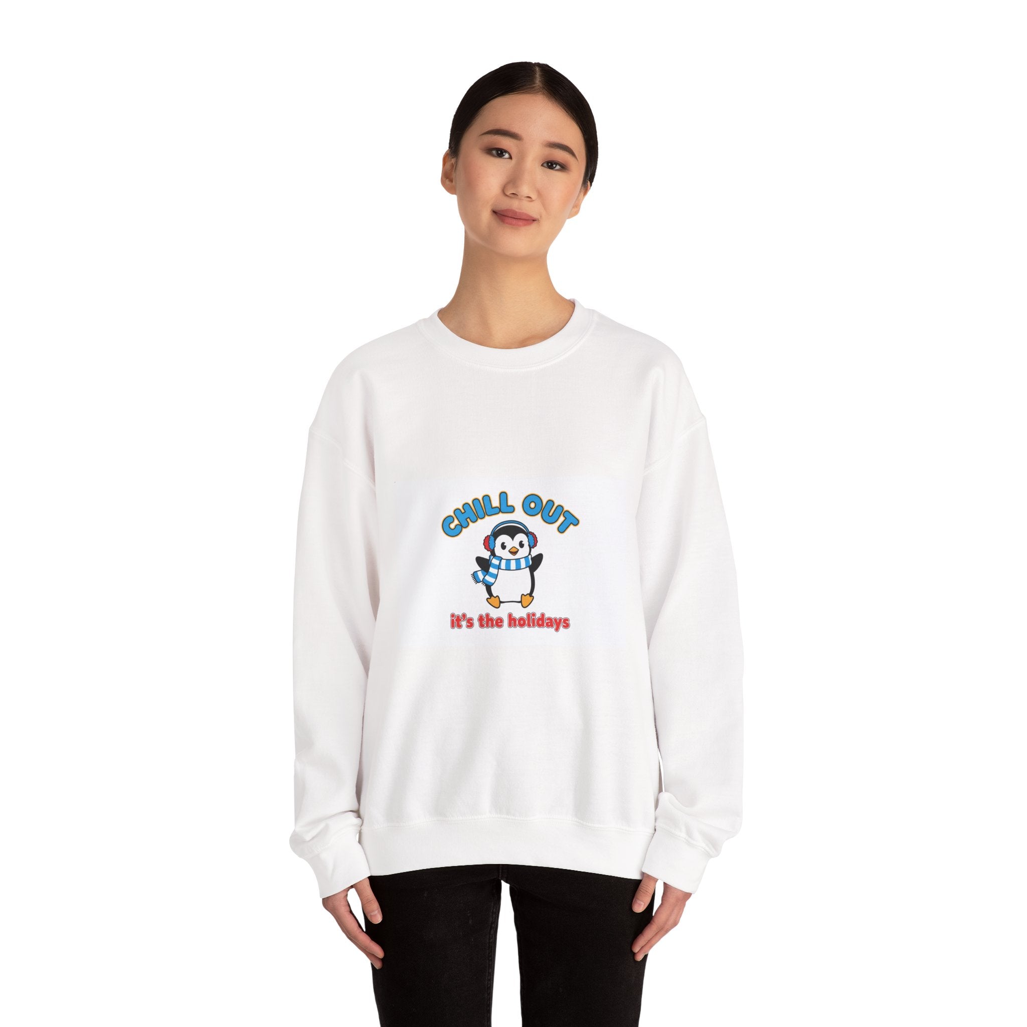 Penguin 'Chill Out — It’s the Holidays' Crewneck Sweatshirt - La magie de maman