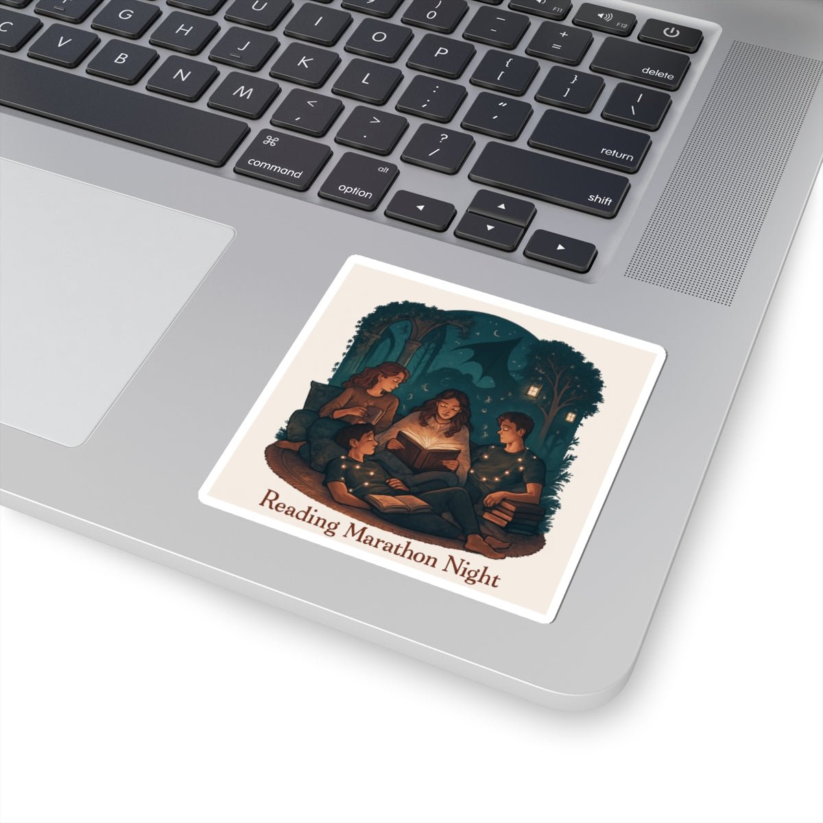 Reading Marathon Night Sticker — Cozy Book Club Laptop Decal - La magie de maman