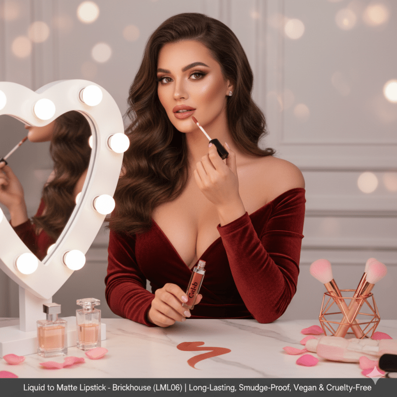 Liquid to Matte Lipstick – Brickhouse (LML06) | Long - Lasting, Smudge - Proof, Vegan & Cruelty - Free - La magie de maman