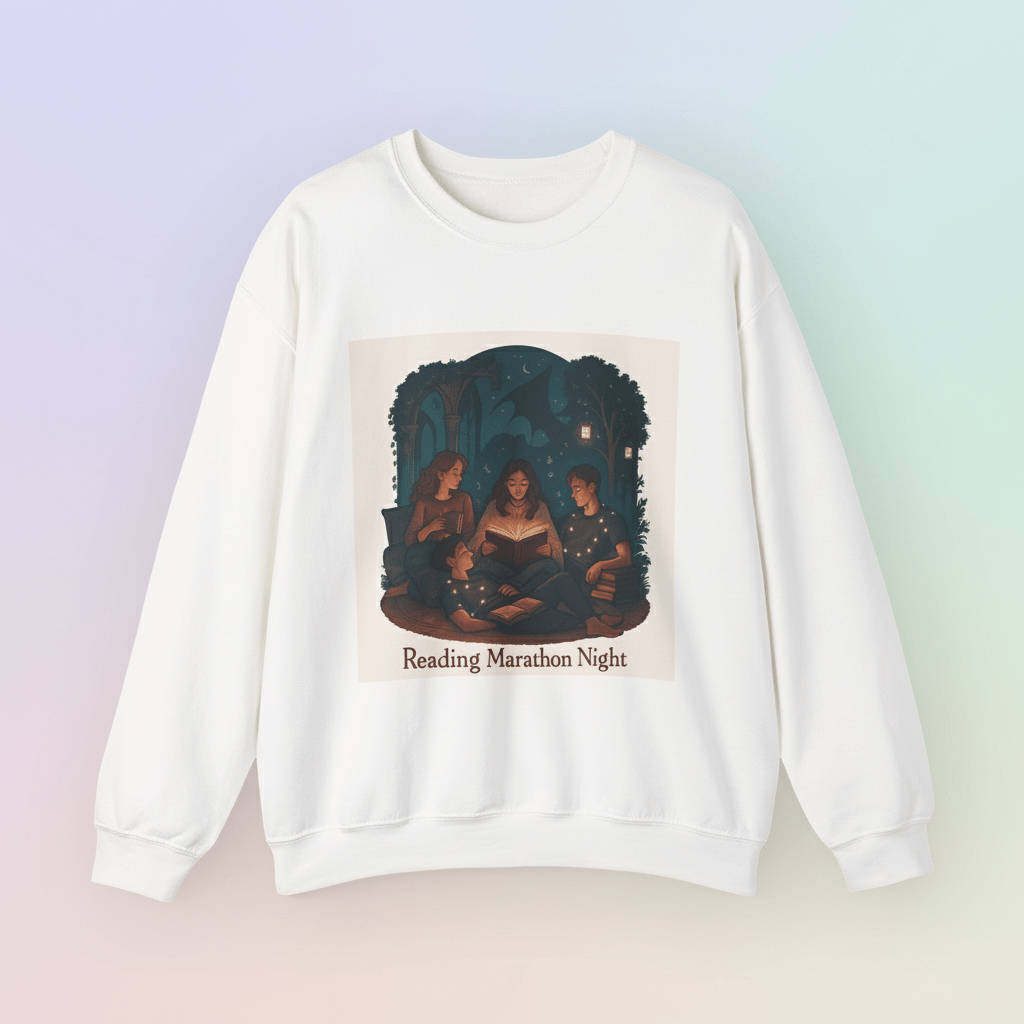 Reading Marathon Night Crewneck Sweatshirt - La magie de maman