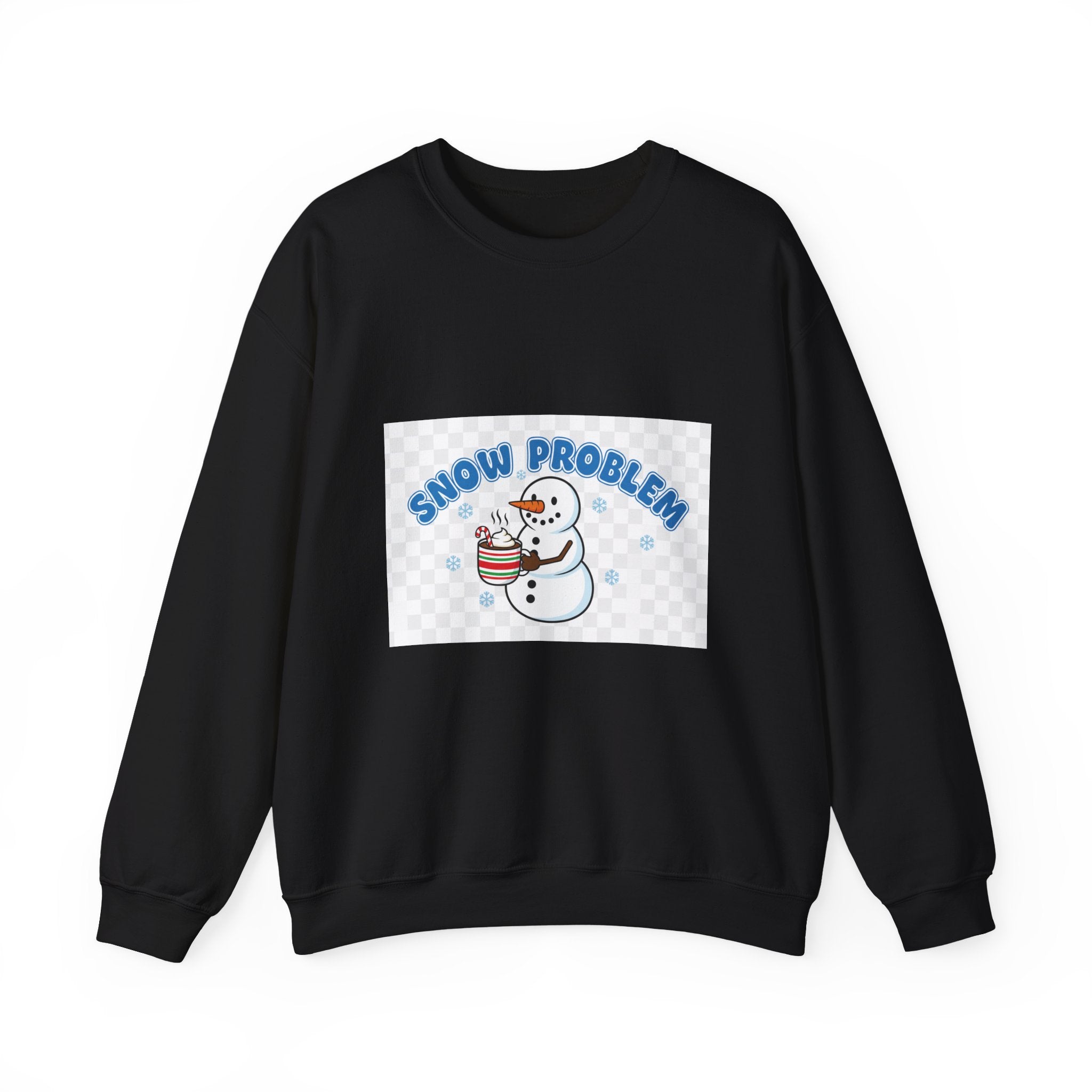 Snow Problem Crewneck Sweatshirt – Cute Snowman Winter Graphic - La magie de maman