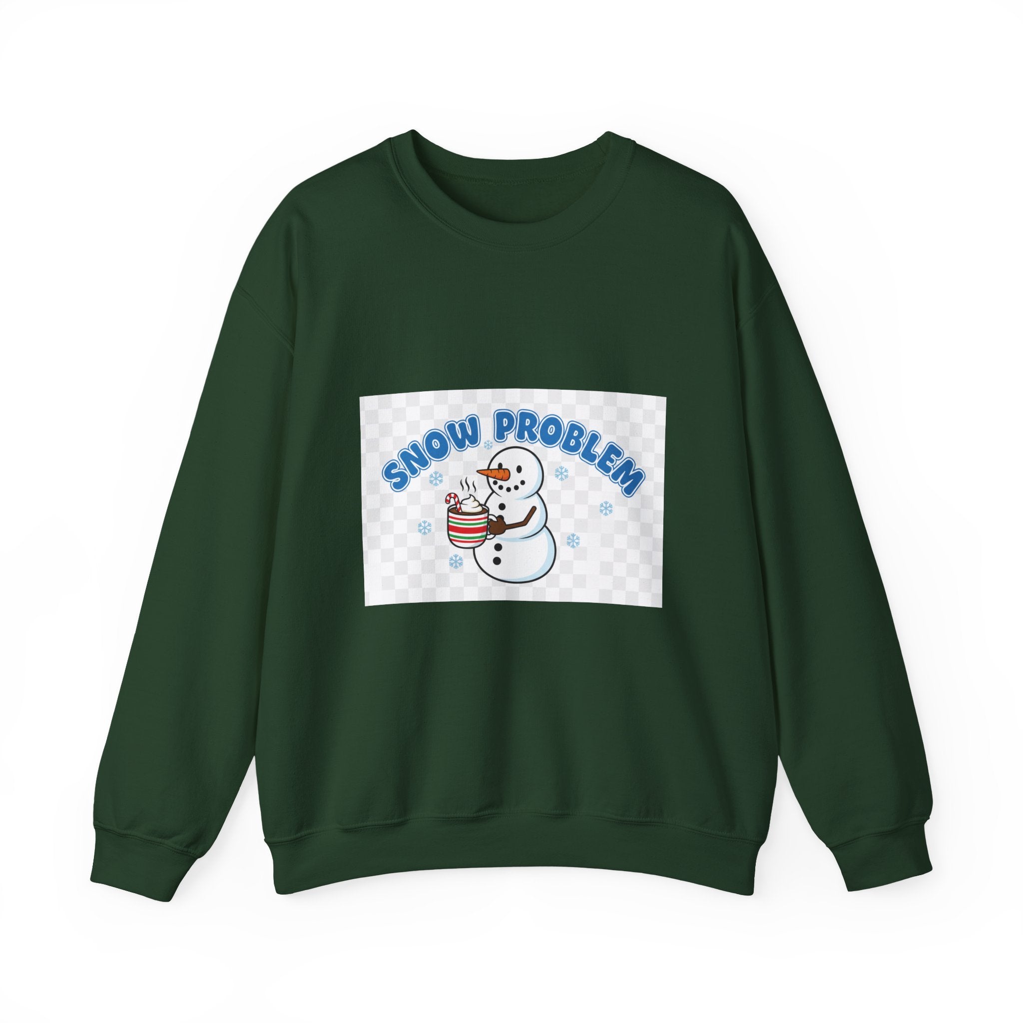 Snow Problem Crewneck Sweatshirt – Cute Snowman Winter Graphic - La magie de maman