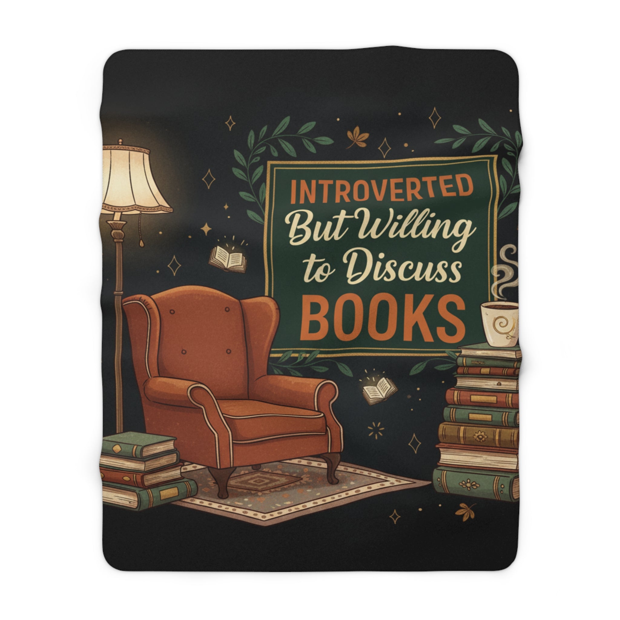 Introverted But Willing to Discuss Books Sherpa Blanket - La magie de maman