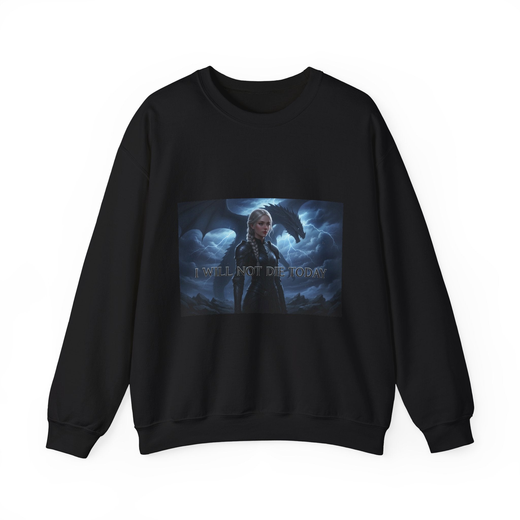 Fantasy Dragon Crewneck Sweatshirt — 'I Am Not the Mother' Graphic - La magie de maman