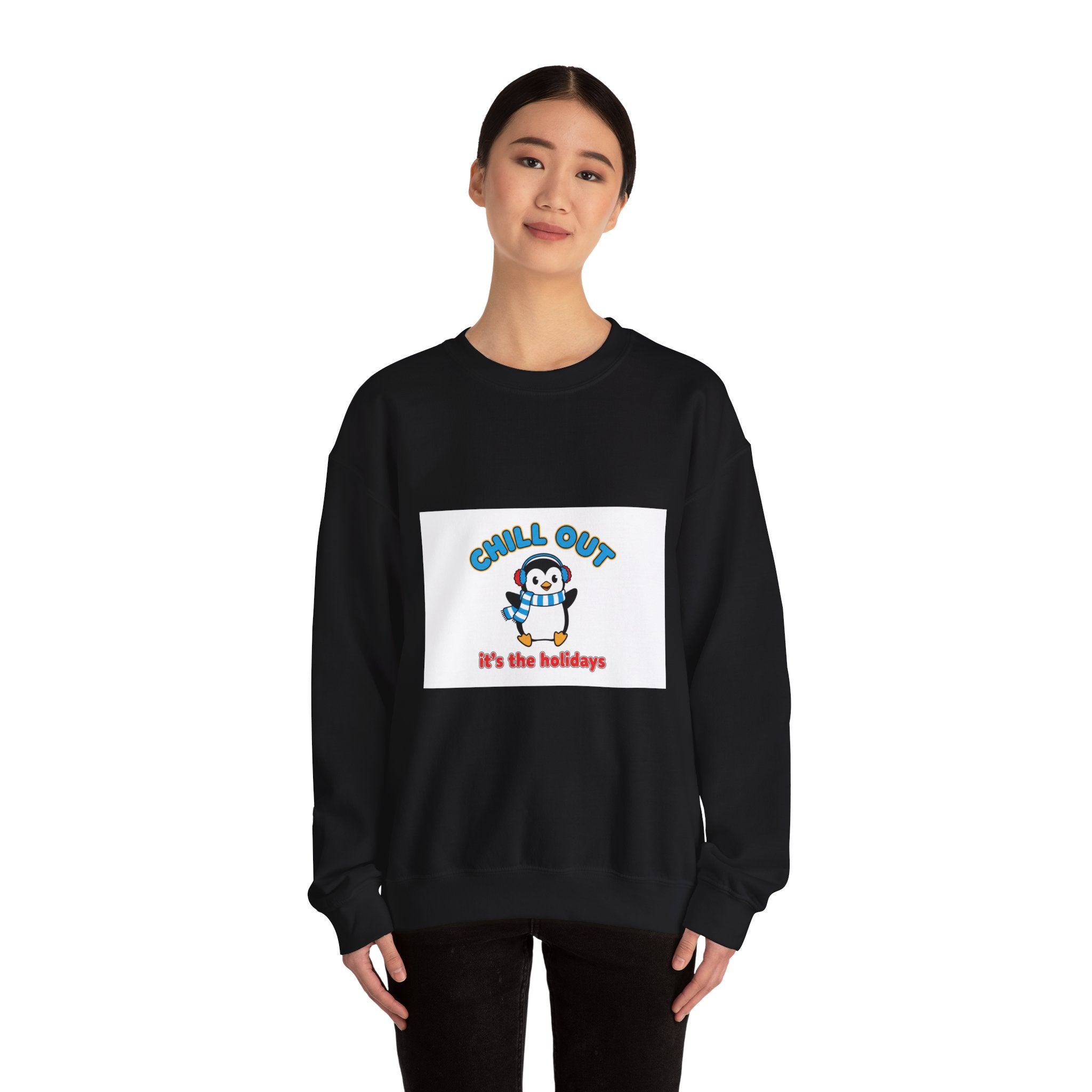 Penguin 'Chill Out — It’s the Holidays' Crewneck Sweatshirt - La magie de maman