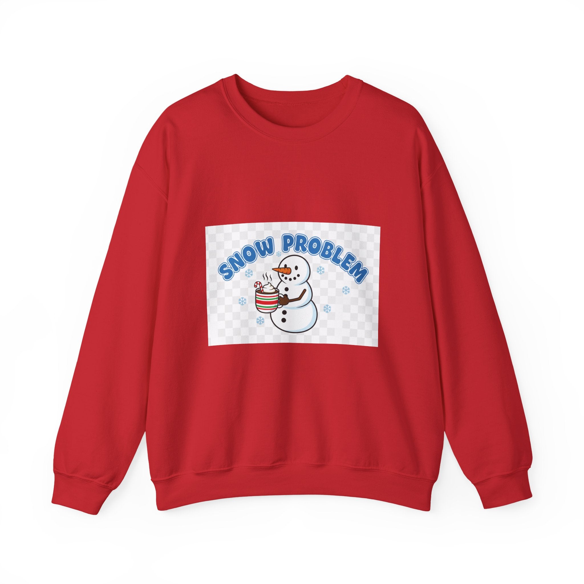 Snow Problem Crewneck Sweatshirt – Cute Snowman Winter Graphic - La magie de maman