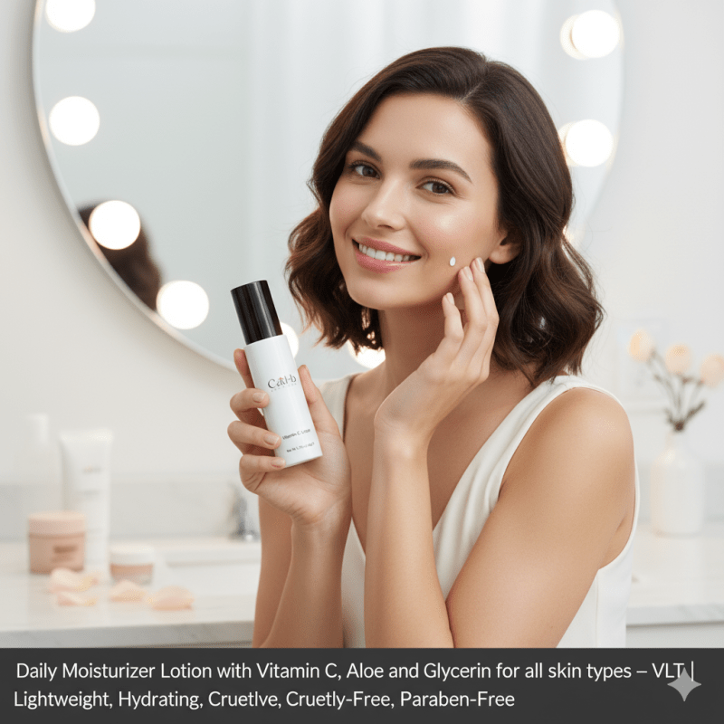 Daily Moisturizer Lotion with Vitamin C, Aloe & Glycerin – Hydrating Face Cream for All Skin Types – VLT - La magie de maman