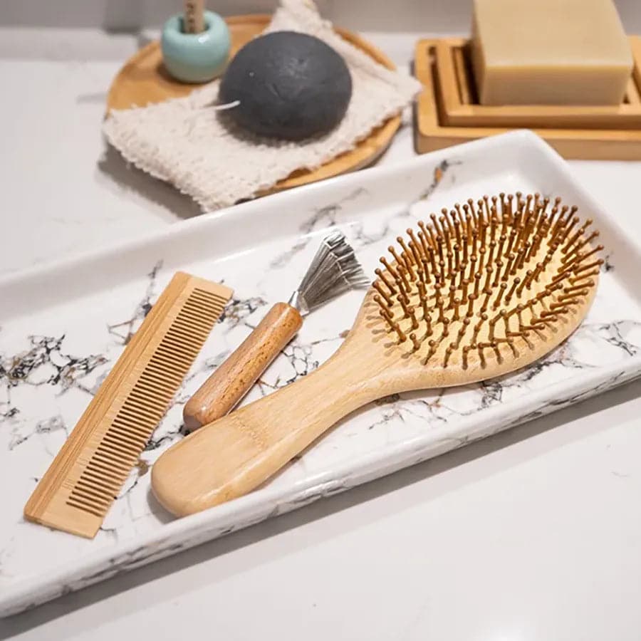 Bamboo Hair Brush Set - La magie de maman