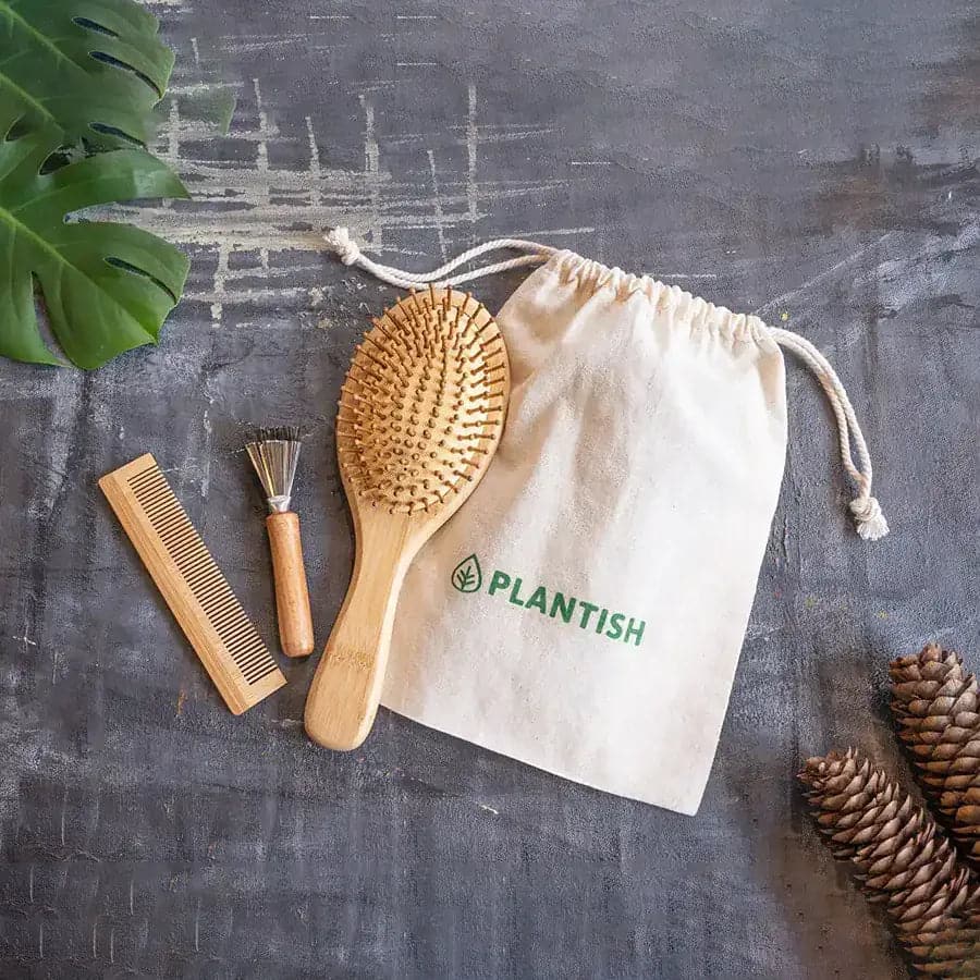 Bamboo Hair Brush Set - La magie de maman