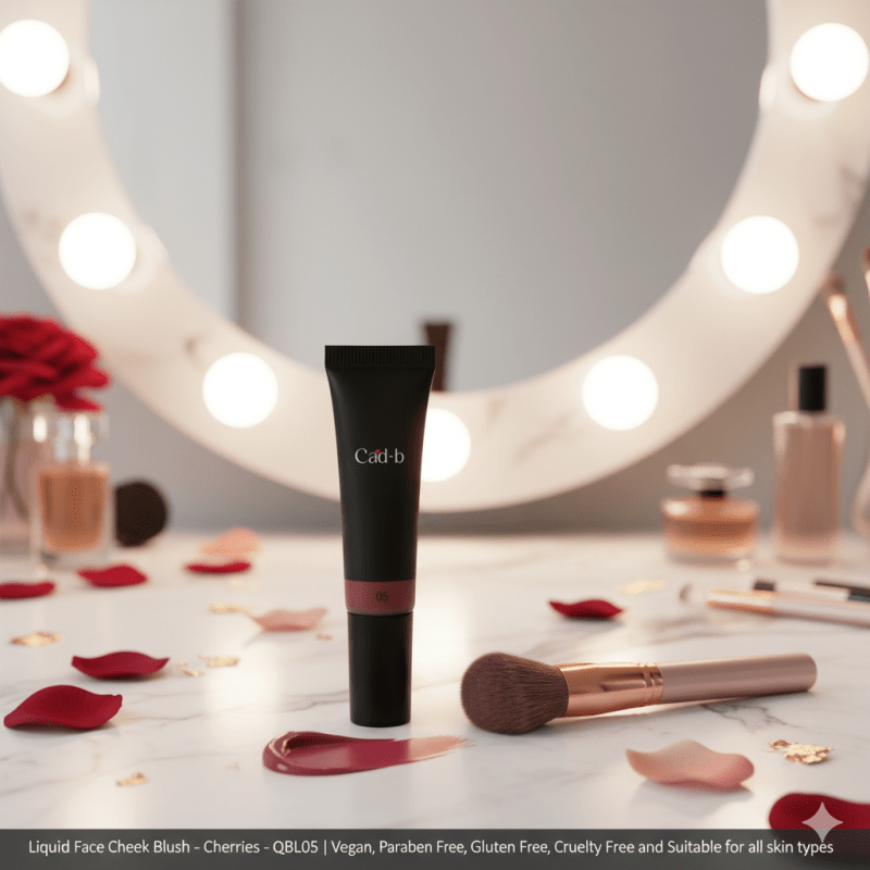 Liquid Face Cheek Blush - Cherries - QBL05 | Vegan, Paraben Free, Gluten Free, Cruelty Free and Suitable for all skin types - La magie de maman