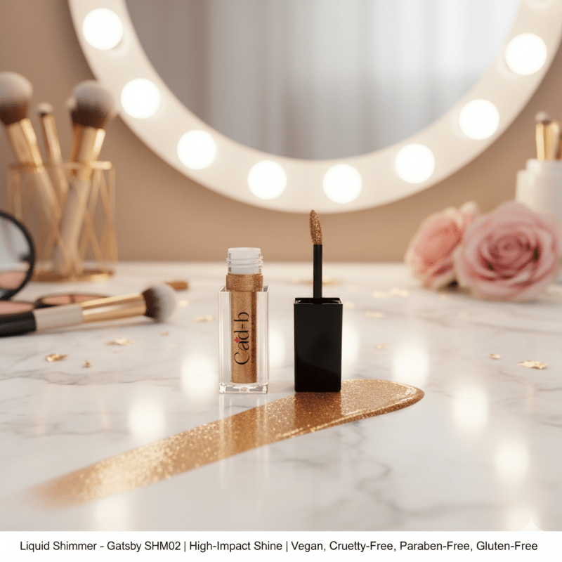 Liquid Shimmer – Gatsby SHM02 | High - Impact Shine | Vegan, Cruelty - Free, Paraben - Free, Gluten - Free - La magie de maman