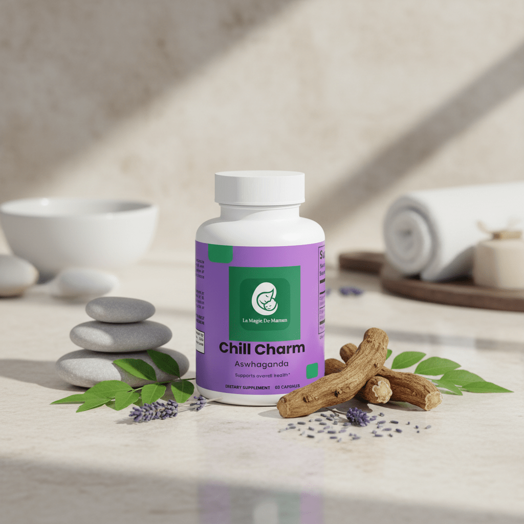 Chill Charm: Calm with Ashwagandha 🌿 - La magie de maman