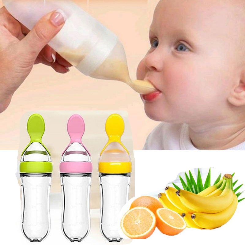 Biberon avec cuillère pour nouveau-né | EasyBottle™ - La magie de maman